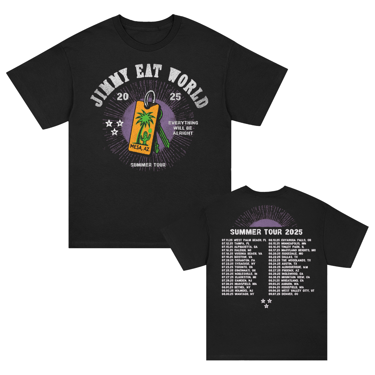 Summer 2025 Tour T-Shirt (Black) – Jimmy Eat World