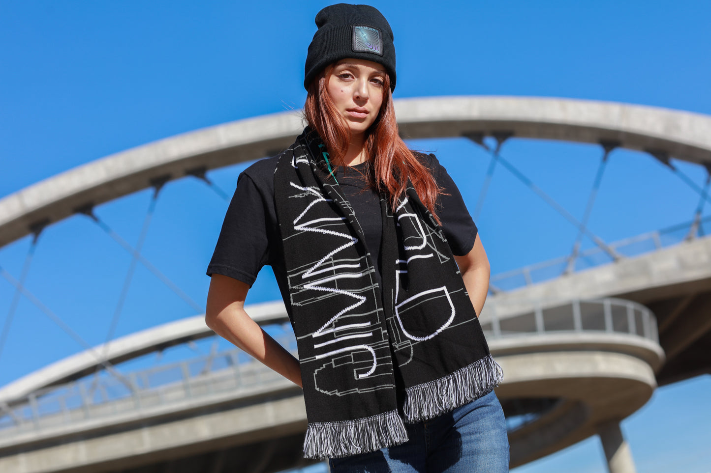 Futures Knit Scarf (Black)