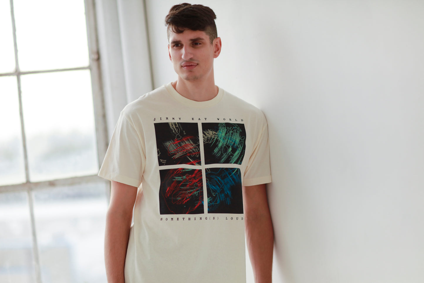 Something(s) Loud Quad Logo T-Shirt (Cream)