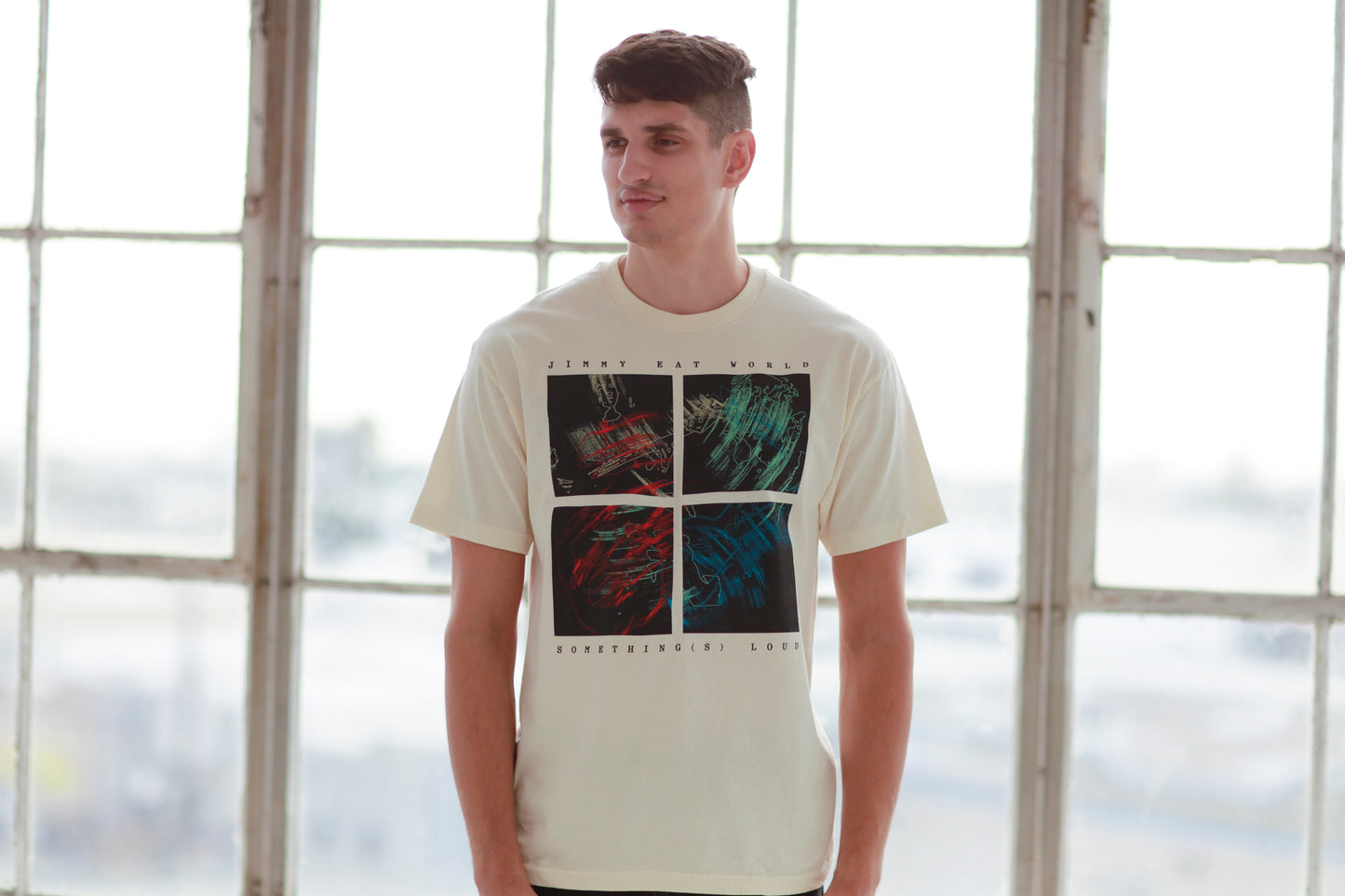 Something(s) Loud Quad Logo T-Shirt (Cream)