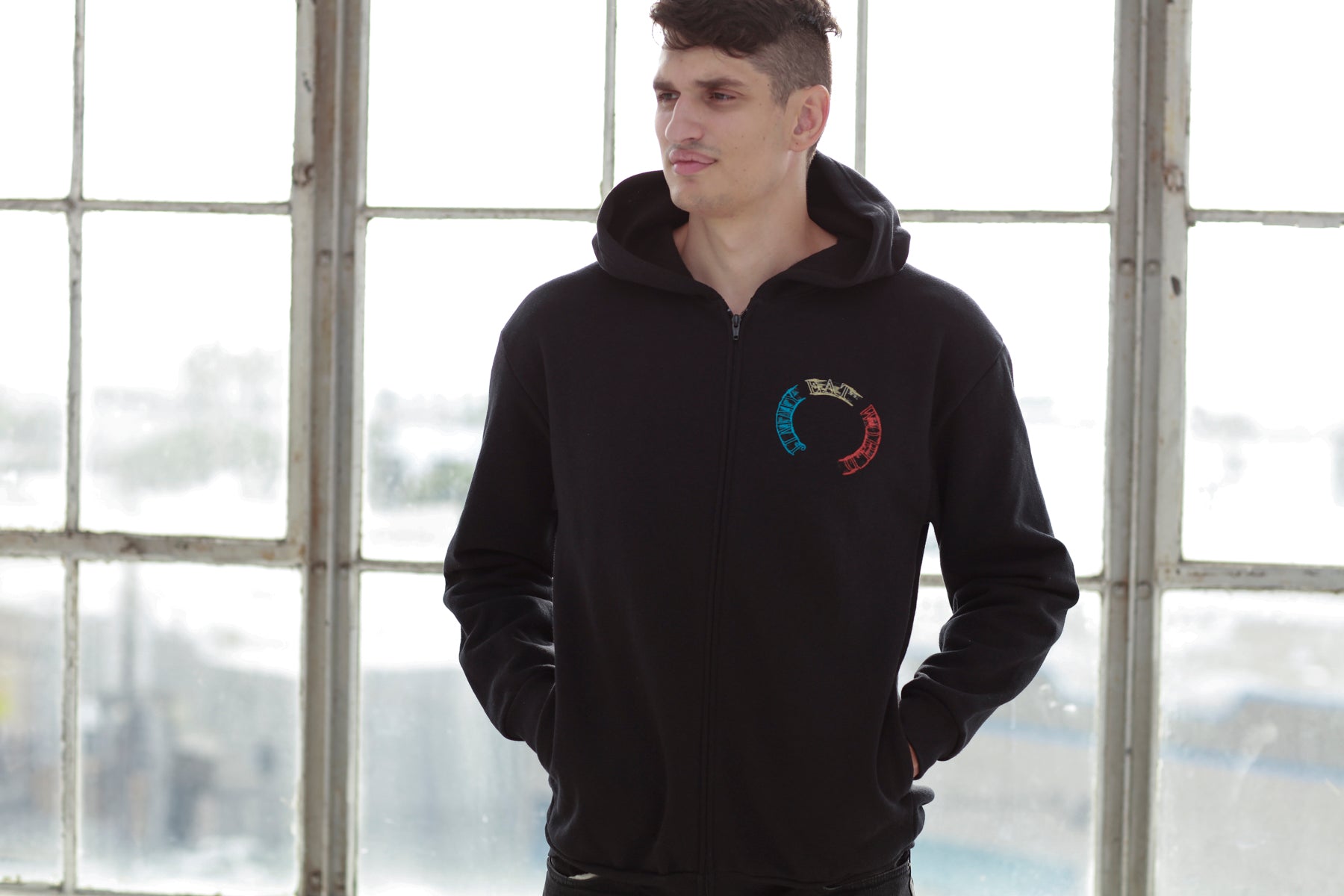 Something(s) Loud Zip Up Hoodie (Black) – Jimmy Eat World