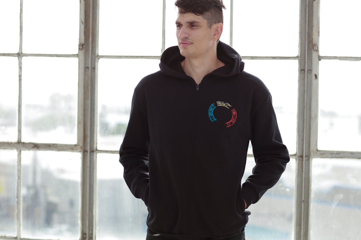 Something(s) Loud Zip Up Hoodie (Black)